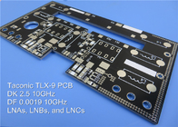 Taconic TLX-9 Hochfrequenz-PCB 62mil 1.575mm mit Immersionssilber für Mischer, Splitter, Filter und Kombinierer