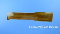 Flexible gedruckte Schaltung (FPC) errichtet auf Polyimide mit Immersions-Gold und Versteifung für Verbindungs-Streifen #FPC Manufactur