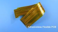 Flexible gedruckte Schaltung FPC Adhesiveless errichtet auf transparentem dünnem Glueless-Polyimide mit dem Gold überzogen für die Spurhaltung