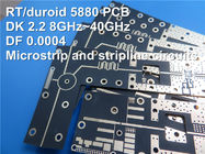 RT/Duroid 5880 10mil 0.254mm Rogers High Frequency PWB für Mikrobandleiter und Stripline-Stromkreise