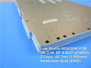 RO4350B LoPro PWB-Leiterplatte Folie Rf-PWBs Rogers 60.7mil Rückseite behandelte mit Immersions-Gold