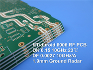Rogers RT/duroid 6006 Laminate für Hochfrequenzkreisläufe Doppelseitige starre PCB grüne Seilmaske