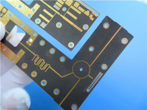 F4BTMS220 with RTF low roughness copper foil Ceramic-Filled PTFE Laminate and Custom PCB 10mil thick substrate with immersion Gold