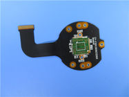 Doppelschicht-flexible gedruckte Schaltung (FPC) mit schwarzem Coverlay und FR4 als Versteifung plus Goldauflagen für Gigabyte-Schalter
