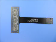 Einlagige flexible gedruckte Schaltung (FPC) mit 1.0mm Versteifung FR-4 und schwarze Lötmittel-Maske für drahtloses Modul