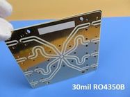 Hochfrequenz-PWB-Doppeltes mit Seiten versehene Rf-Leiterplatte PWB-Rogers 30mil 0.762mm RO4350B für LNCs