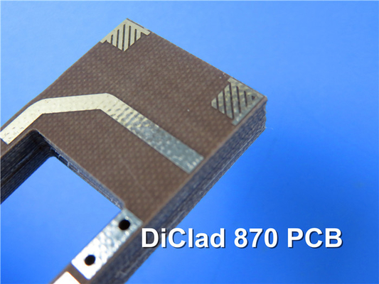 DiClad 870 PCB Mikrowellen-PCB mit HASL doppelseitig 31mil 0,8 mm dick, kein Löten, kein Siebdruck