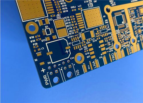 10-Schicht-Hybrid-Hochfrequenz-PCB RO4003C Kohlenwasserstoffkeramische Laminate + 370HR FR-4 Epoxysysteme Immersion Gold Finish