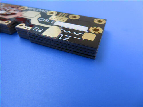 F4BTME350 Keramik gefülltes PTFE-Laminat mit umgekehrtem Kupfer und kundenspezifischer 2-Schicht-PCB auf 10mil Substratmaterial für HF-Mikrowelle