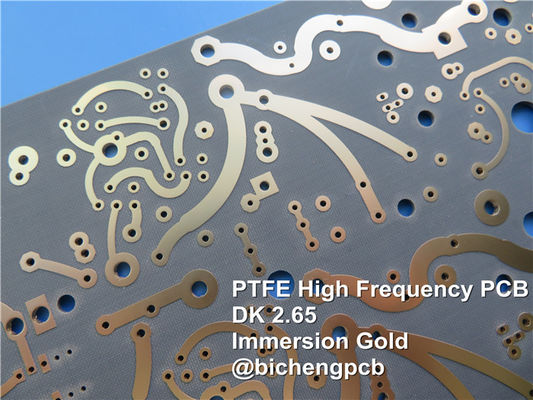 PTFE Hochfrequenz-Rf-Leiterplatte PWB-1.5mm DK 2,65 PTFE mit Beschichtungs-Immersions-Gold des Kupfer-3oz