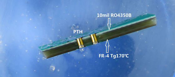 Hybrides PWB-Brett Bulit auf Rogers 10mil RO4350B und FR-4 mit Immersions-Gold