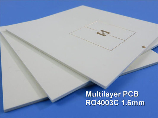 Hybrider Rf und Hochfrequenz-4-Layer Leiterplatten errichtet auf 16mil RO4003C+FR4 mit Immersions-Zinn