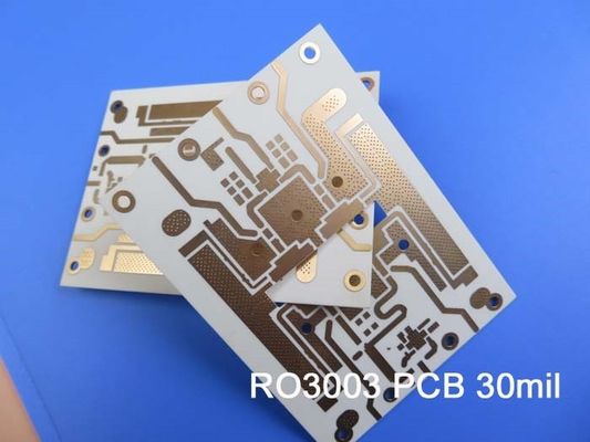 Rogers RO3003 Hochfrequenz-Druckschaltplatte 2-Schicht Rogers 3003 30mil 0.762mm PCB mit DK3.0 DF 0.001 für Mikrowellen-RF