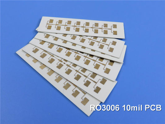 Rogers RO3006 Hochfrequenz-Leiterplatte 2-lagig Rogers 3006 10mil PCB DK6.15 DF 0.002 RF Mikrowellen-Gold-PCB